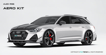 Bas de caisse en fibre de carbone Paktechz Design pour Audi RS6, RS7 et C8 