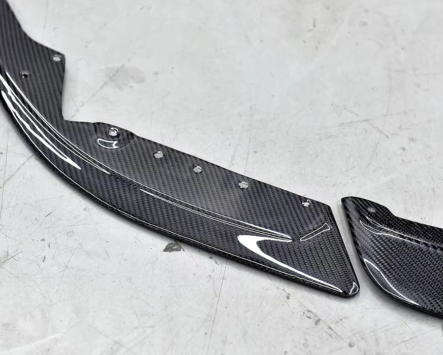 BMW M8 Dry Carbon Fiber Front Splitter Oioms 3-Piece Lip F91 F92 F93