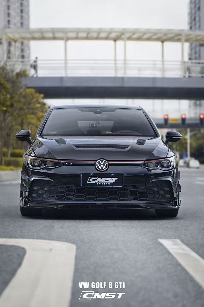 Volkswagen Golf 8 GTI Carbon Fiber Front Lip CMST Design MK8 2020-24