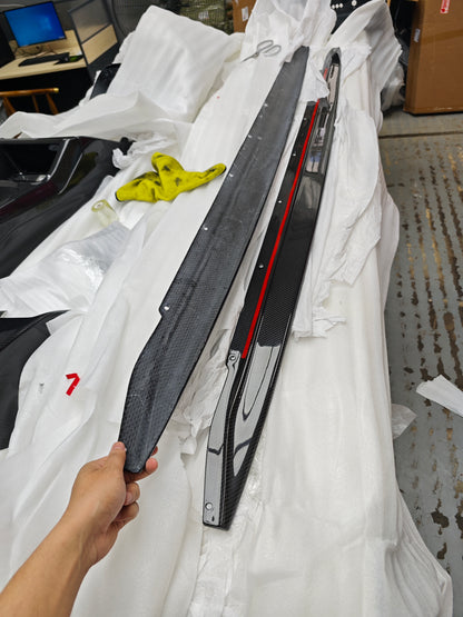 BMW M3 M4 Carbon Fiber MHC Style Side Skirts 2021–2026 G80 G81 G82 G83