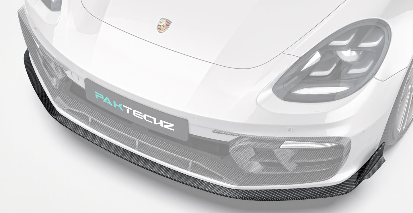 Porsche Panamera 971.2 Carbon Fiber Front Lip Paktechz Design 2021-23