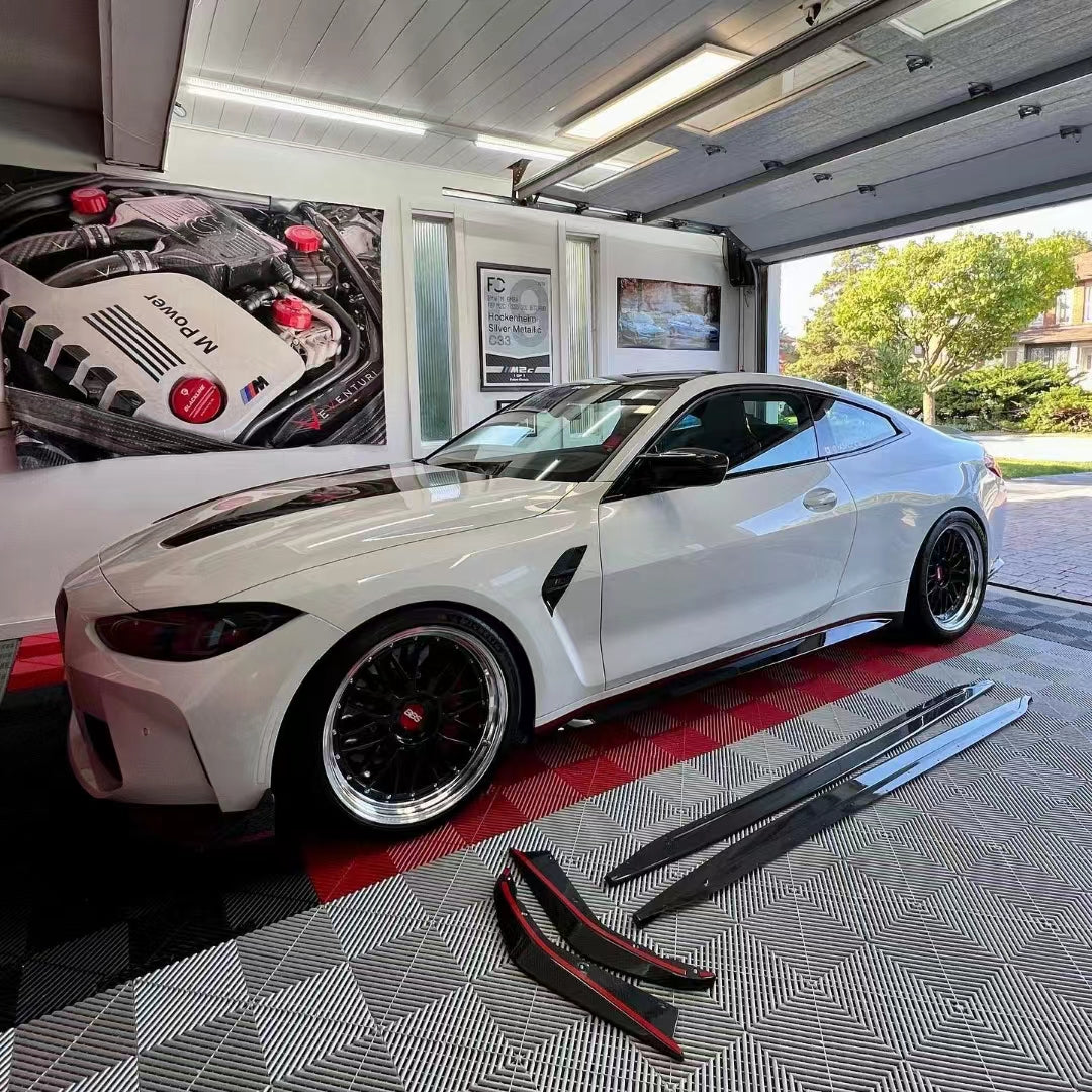 BMW M3 M4 Carbon Fiber MHC Style Side Skirts 2021–2026 G80 G81 G82 G83