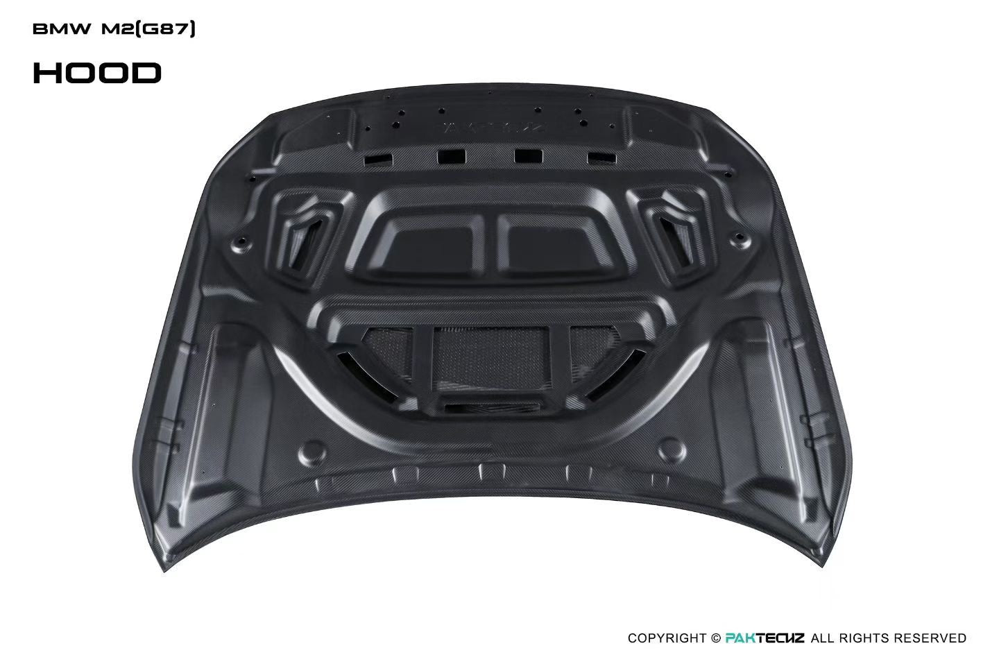 BMW 2023+ G87 M2 Carbon Fiber Hood Paktechz Design V2