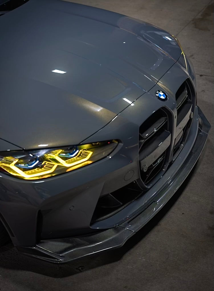 BMW M3 M4 Carbon Fiber V Style Front Lip 2021-2026 G80 G81 G82 G83