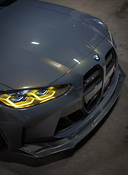 BMW G80 G81 M3 G82 G83 M4 Dry Carbon V Style Front Lip 2021-2026