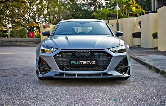 Audi RS6 RS7 C8 Paktechz Design Carbon Fiber Front Canards 2019-2026