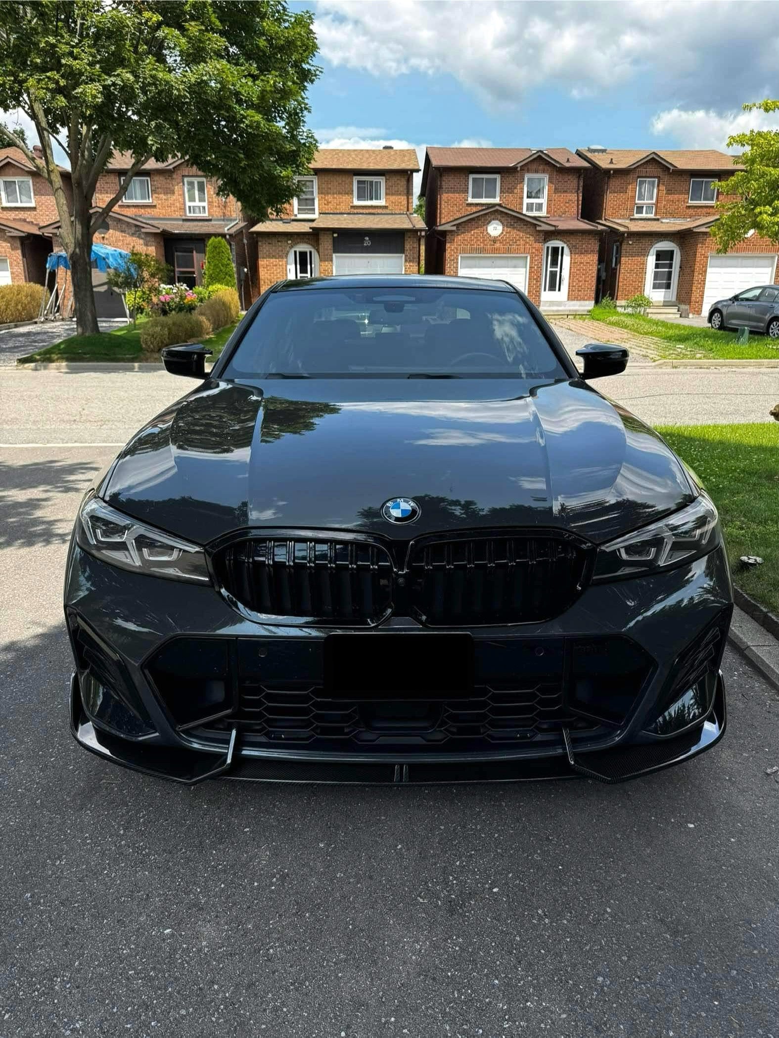 BMW G20 G21 Carbon Fiber Front lip TAKD AO Style 2023-26 M Sport LCI
