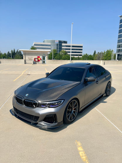 Calandre double lamelle en fibre de carbone BMW G20/G21 pour Série 3 (2019-2022, pré-restylage). 