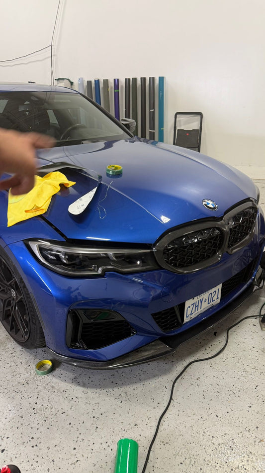 BMW G20 G21 Carbon Fiber Grille Diamond Mesh 3 Series 19-22 Pre Lci