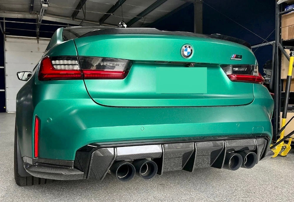 BMW M3 M4 Carbon Fiber MP Style Rear Diffuser 2021-26 G80 G81 G82 G83