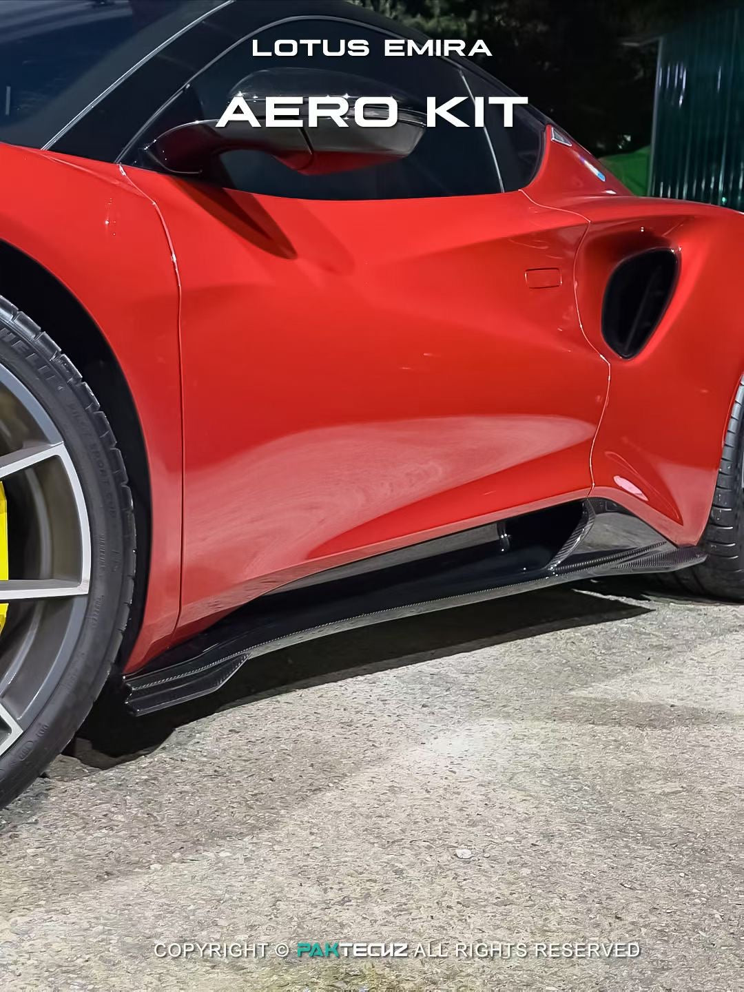 Lotus EMIRA Paktechz Design Carbon Fiber Side Skirts 2022+