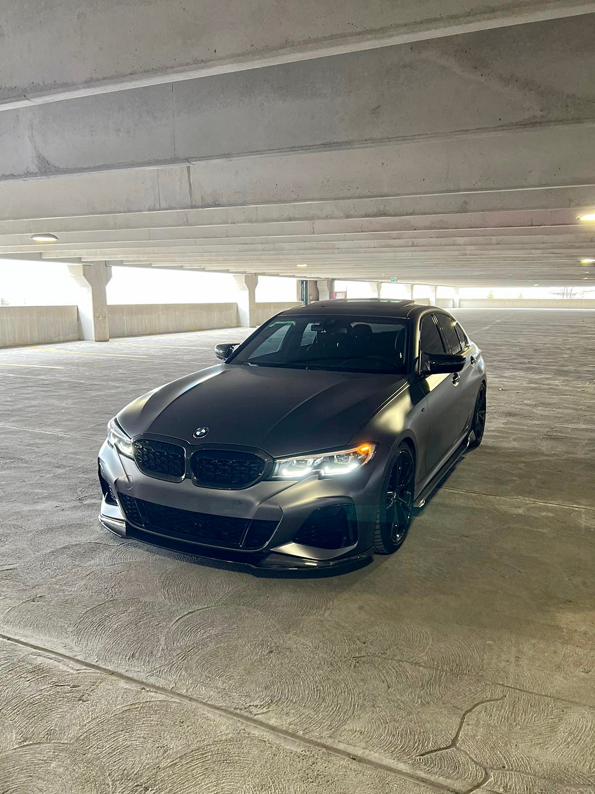 BMW G20 G21 Carbon Fiber Front Lip V Style Pre Facelift 19-22 M Sport