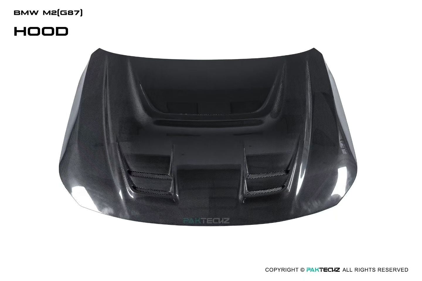 BMW 2023+ G87 M2 Carbon Fiber Hood Paktechz Design V2