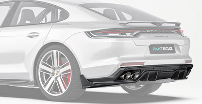 Porsche Panamera Carbon Fiber Rear Diffuser 2017-23 Paktechz 971 971.2
