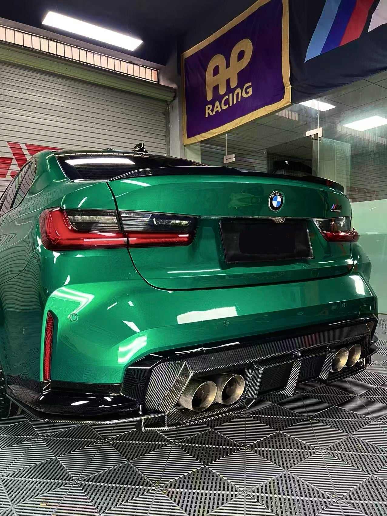 BMW M3 M4 Carbon Fiber PSM Style Rear Diffuser 2021-26 G80 G81 G82 G83