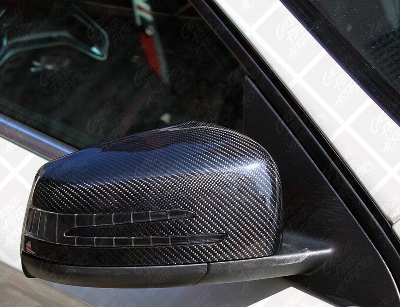 Mercedes Benz W204 C Class Carbon Fiber Mirror Caps ( Facelift )