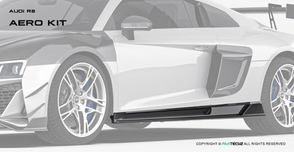 Audi R8 Paktechz Design Carbon Fiber Side Skirts 2016-2024