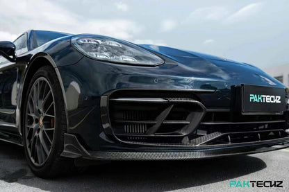 Pare-chocs avant en fibre de carbone Porsche Panamera 971 restylée, design Paktechz 