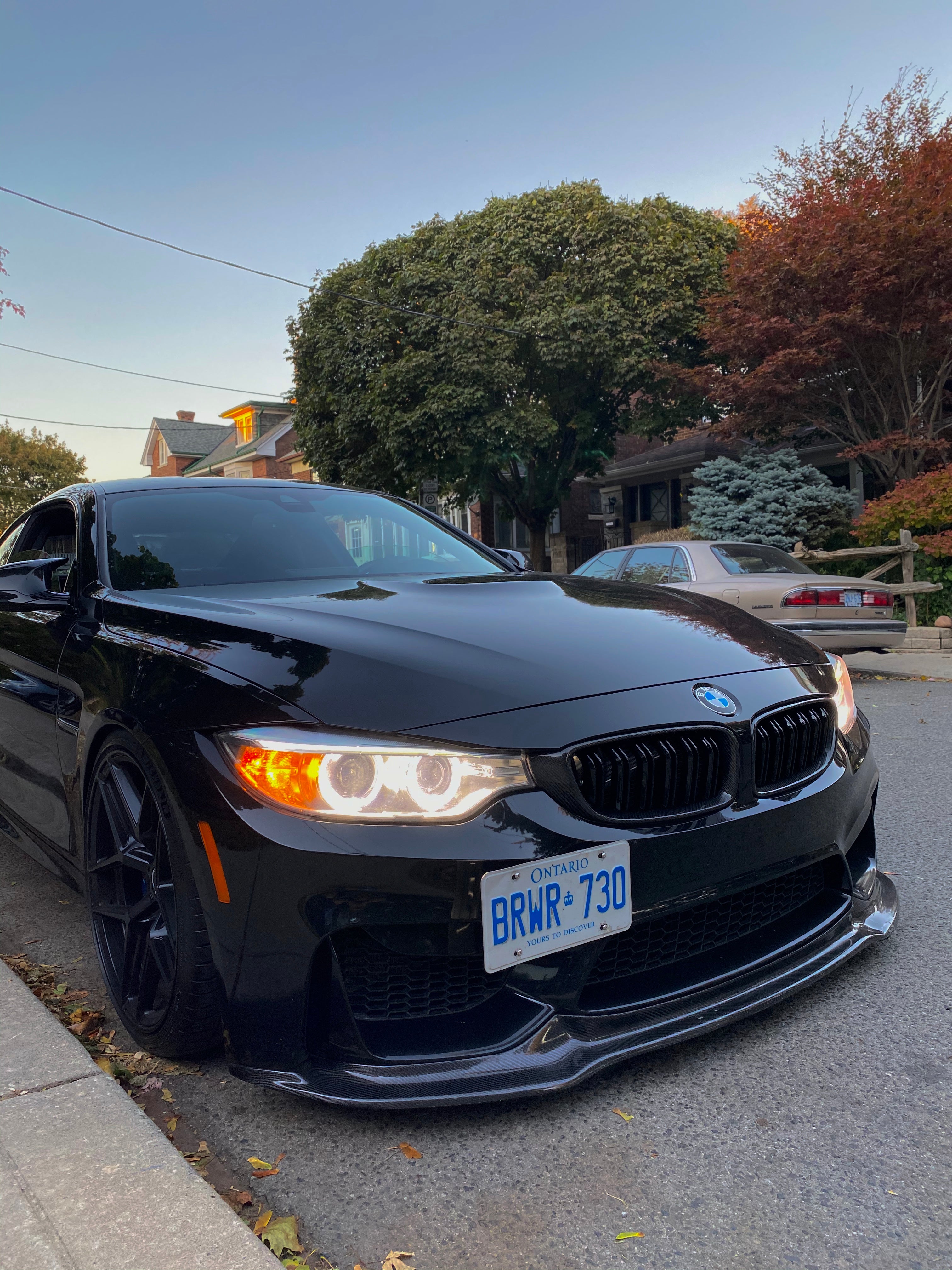 BMW M3 M4 Carbon Fiber Front Lip F80 F82 F83 V Style 2014-2020