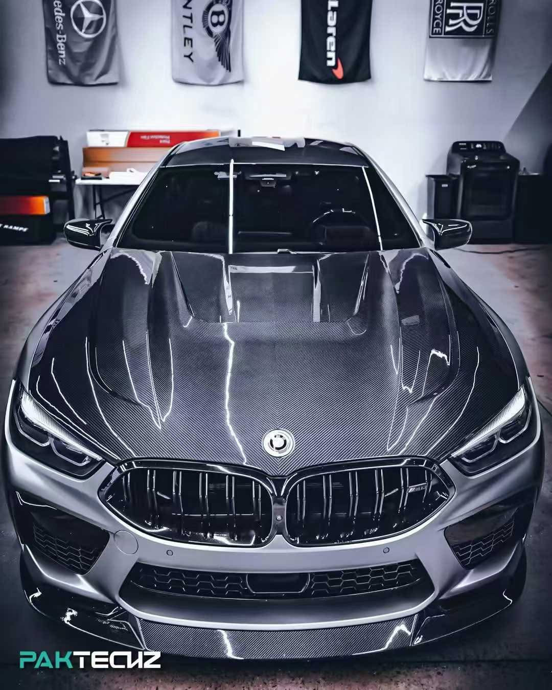 BMW 8 Series/M8 Dry Carbon Fiber Hood Paktechz Design G14/G15/G16/F91/F92/F93
