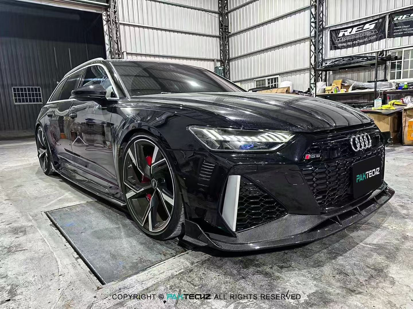 Audi RS6 RS7 C8 Paktechz Design Carbon Fiber Front Lip 2019-2026
