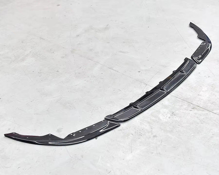 BMW M8 Dry Carbon Fiber Front Splitter Oioms 3-Piece Lip F91 F92 F93