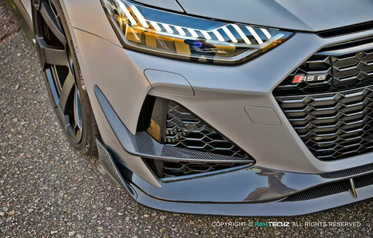 Audi RS6 RS7 C8 Paktechz Design Carbon Fiber Front Canards 2019-2026