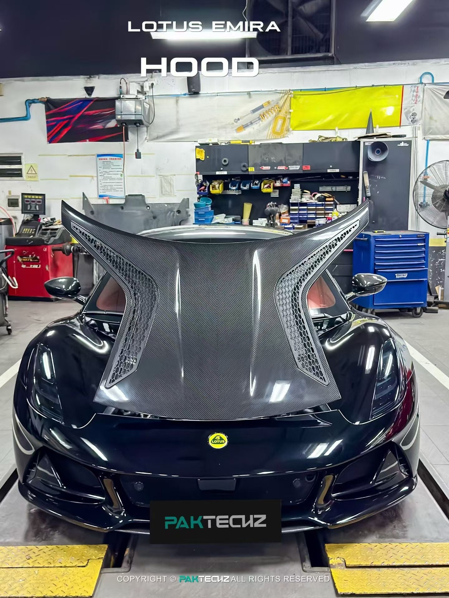 Lotus EMIRA Paktechz Design Carbon Fiber Hood 2022+