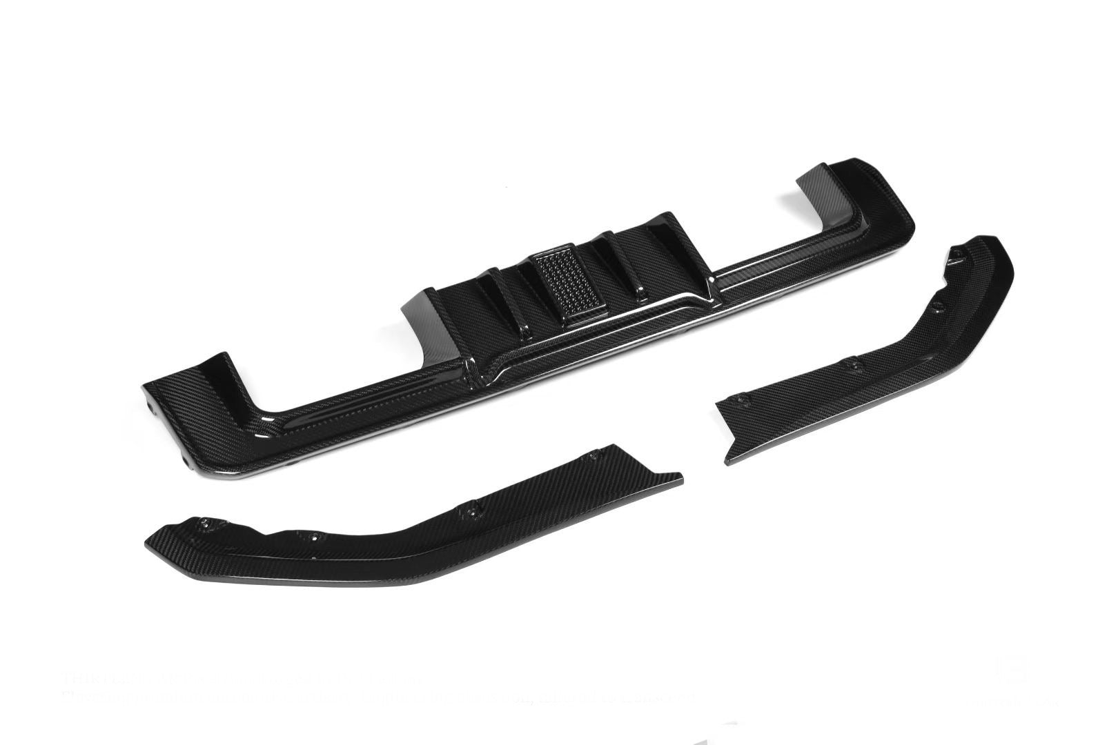 BMW M3 M4 Carbon Fiber Rear Diffuser 2021-26 G80 G81 G82 G83 With LED