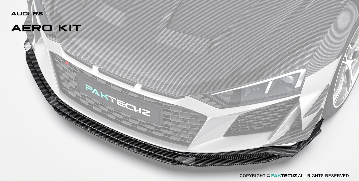 Audi R8 Paktechz Design Carbon Fiber Front Lip 2019-2024