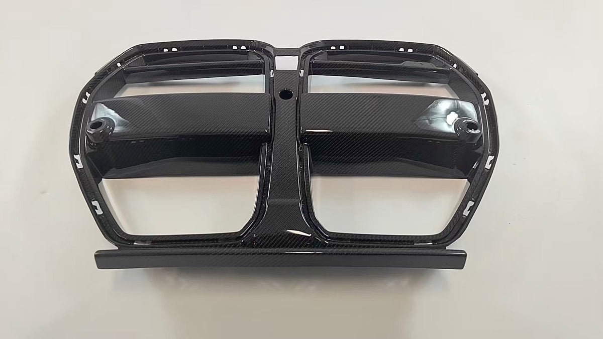 BMW M3 M4 Carbon Fiber V Style Front Grille 2021-26 G80 G81 G82 G83