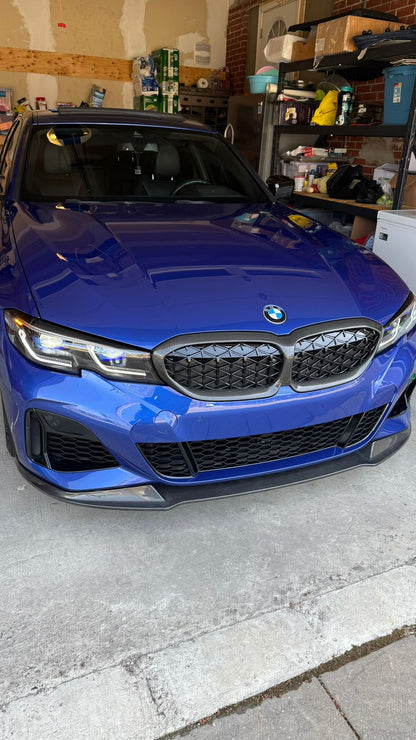 BMW G20 G21 Carbon Fiber Grille Diamond Mesh 3 Series 19-22 Pre Lci