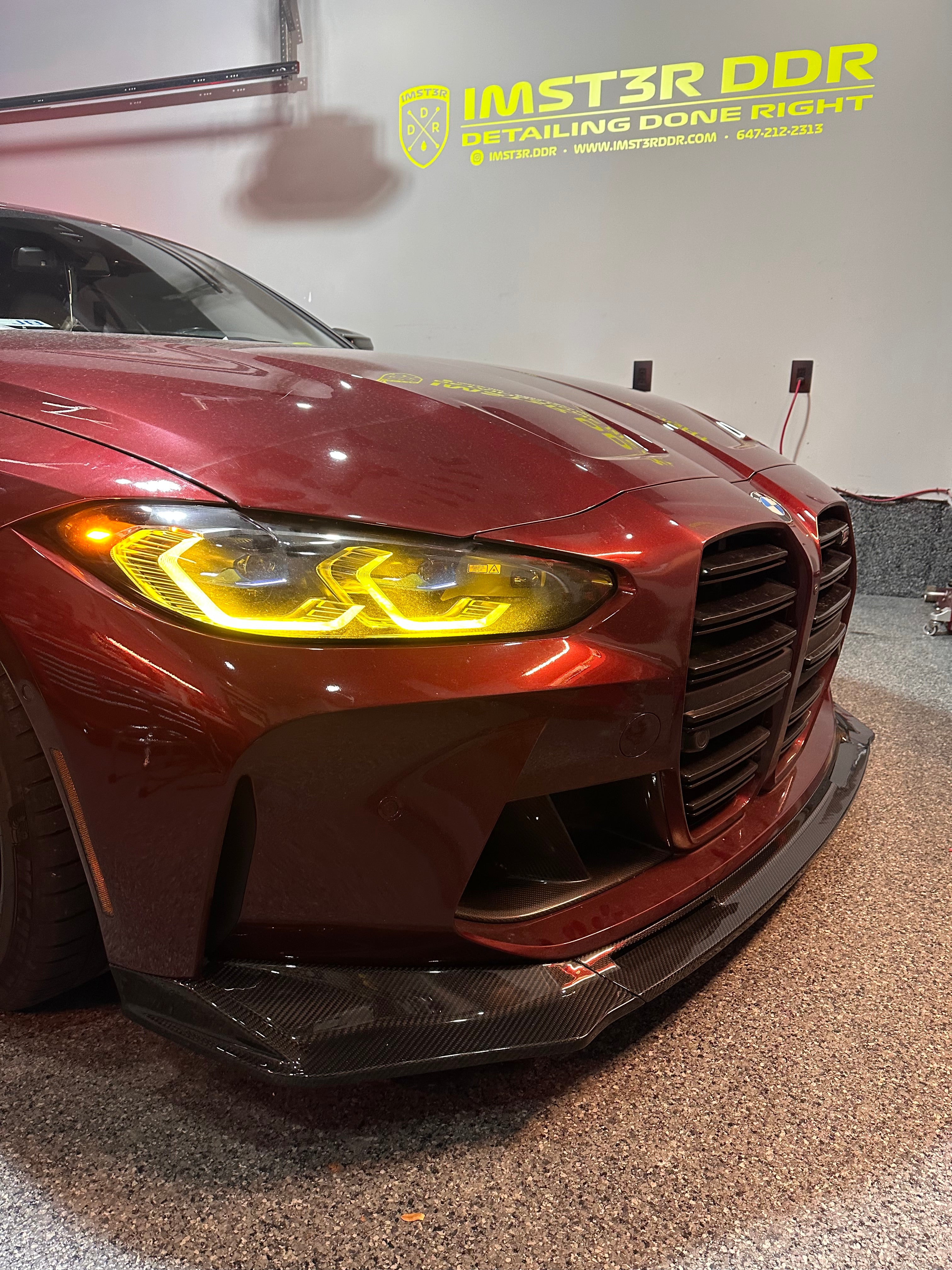 BMW M3 M4 Carbon Fiber V Style Front Lip 2021-2026 G80 G81 G82 G83