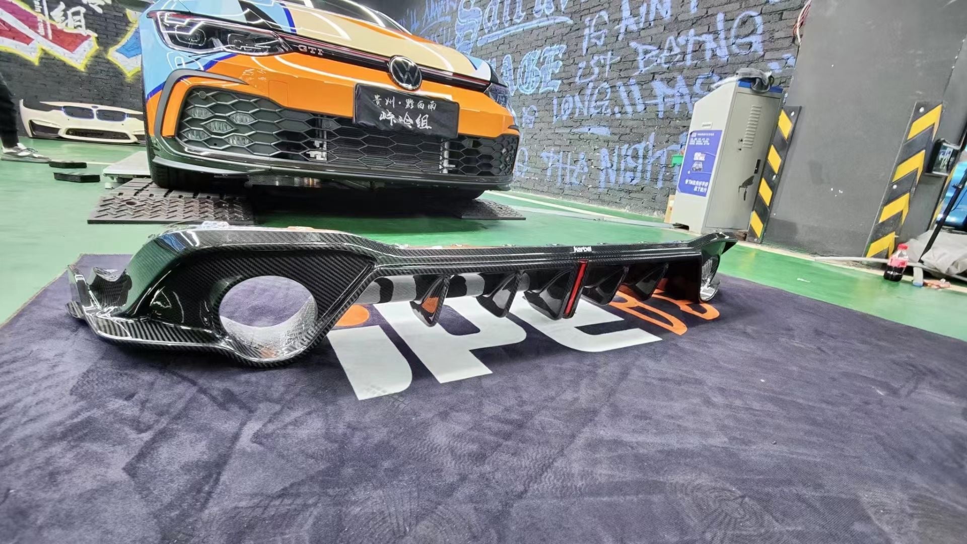 Volkswagen Golf MK8/8.5 Carbon Fiber Rear Diffuser Karbel Design 2020+