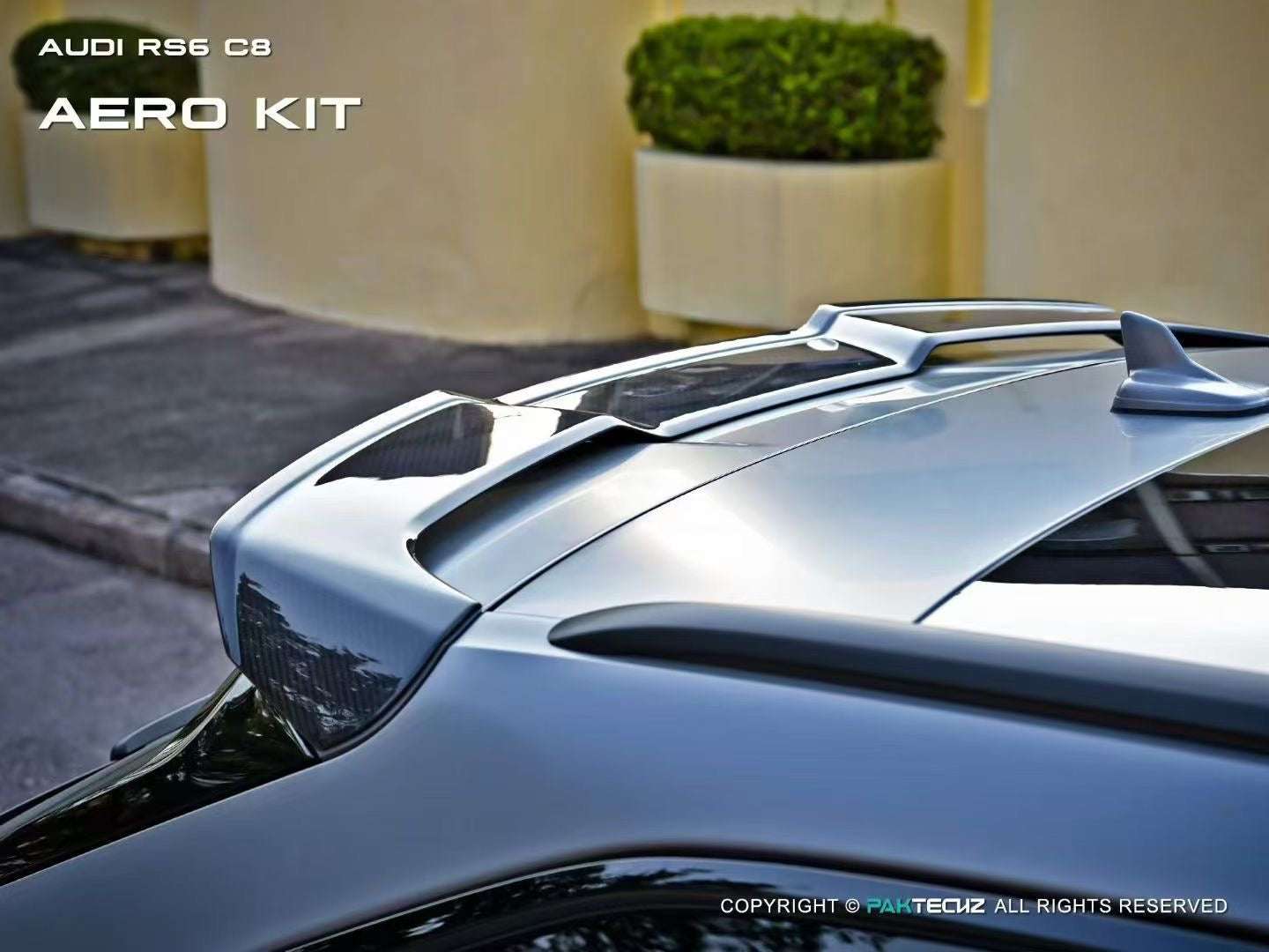 Audi RS6 C8 Paktechz Design Carbon Fiber Roof Spoiler/Wing 2019-2026