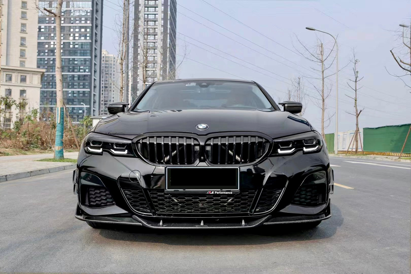 BMW G20 G21 Carbon Fiber Front Lip TAKD Style Pre Facelift 19-22 M Sport