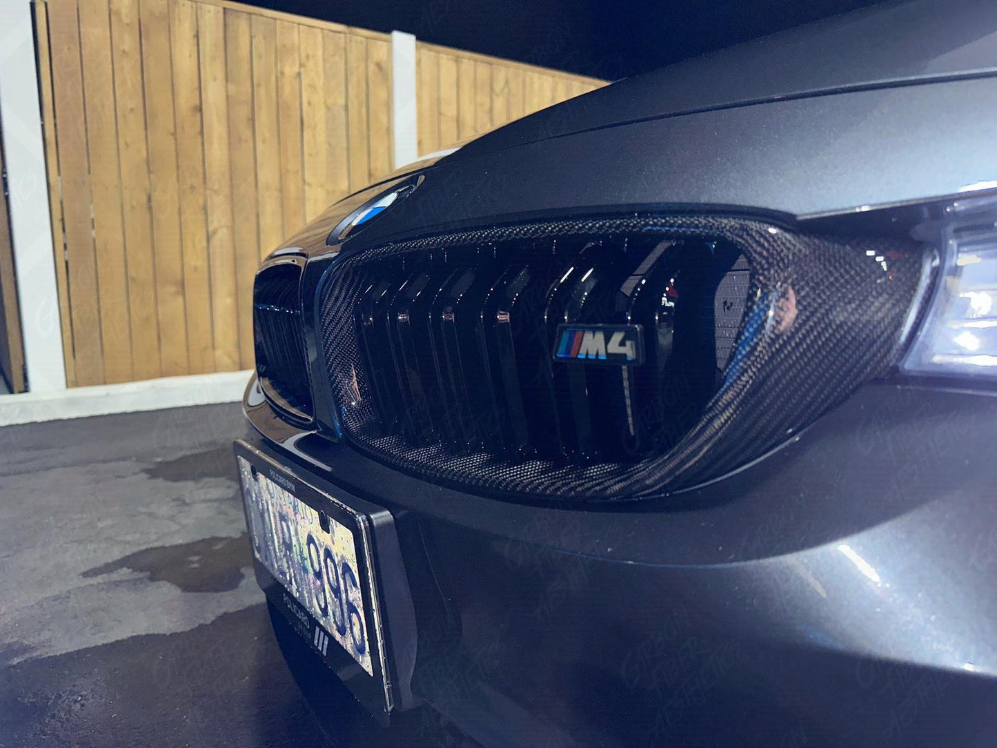 BMW F80 M3 F82 M4 F83 M4/4 Series Carbon Fiber Front Grilles 2014-2020