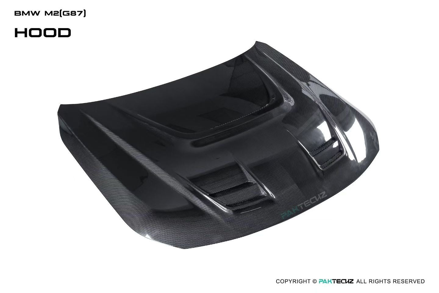 BMW 2023+ G87 M2 Carbon Fiber Hood Paktechz Design V2