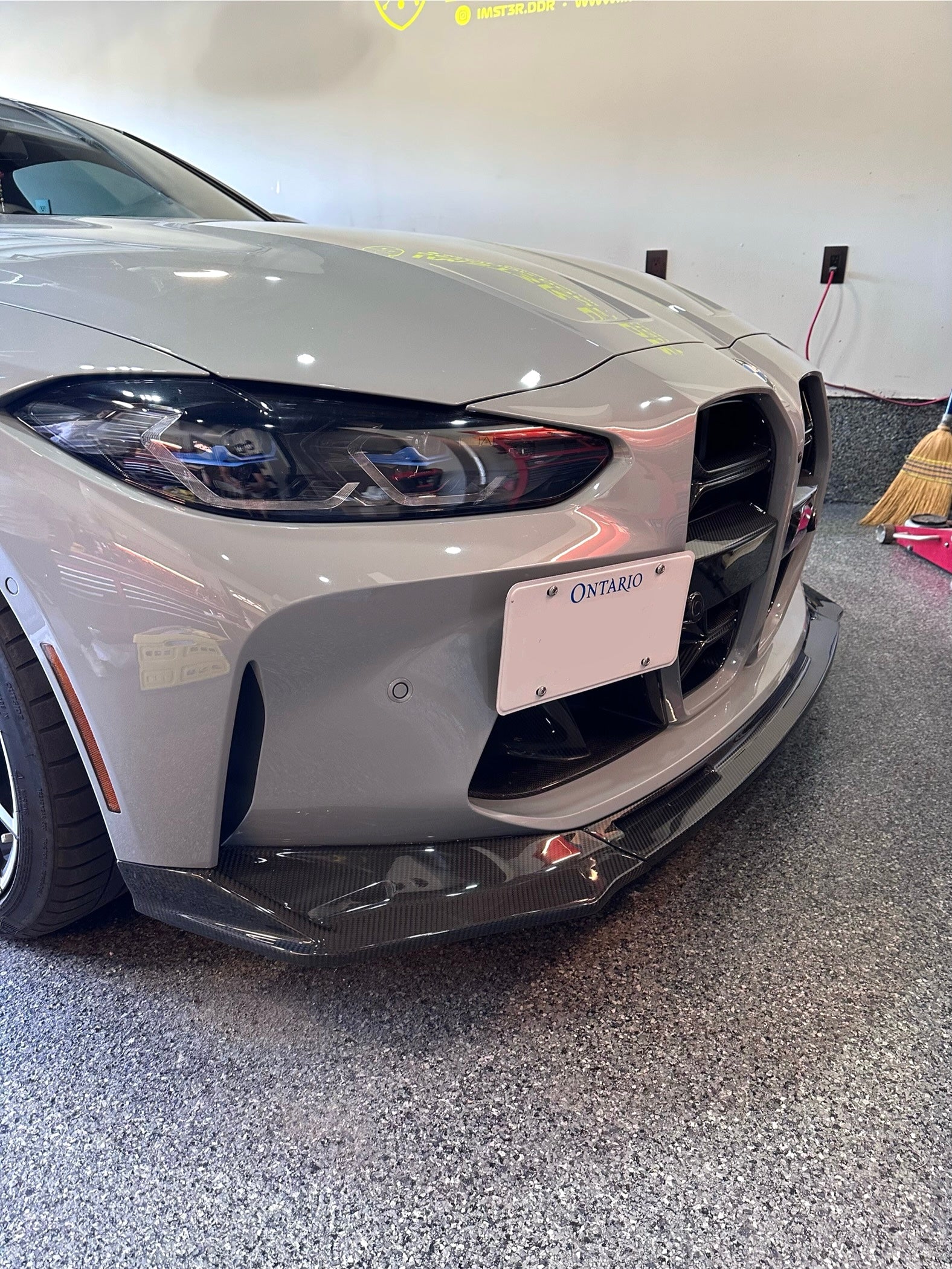 BMW M3 M4 Carbon Fiber V Style Front Lip 2021-2026 G80 G81 G82 G83