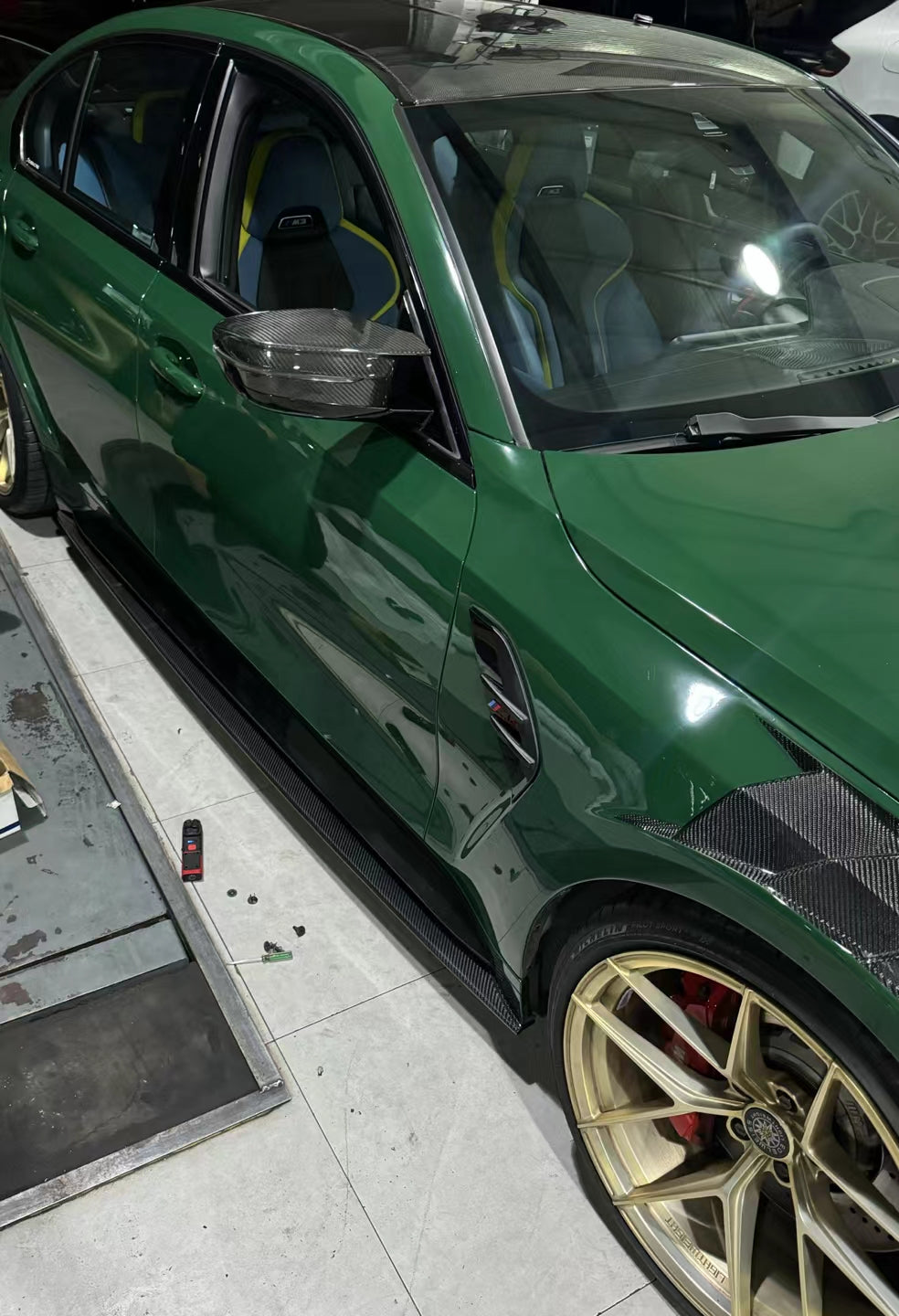 BMW M3 M4 Carbon Fiber MHC Style Side Skirts 2021–2026 G80 G81 G82 G83