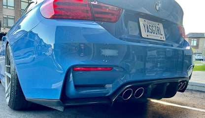 Diffuseur arrière en fibre de carbone style Vorsteiner pour BMW F82 M4, F83 M4 et F80 M3 