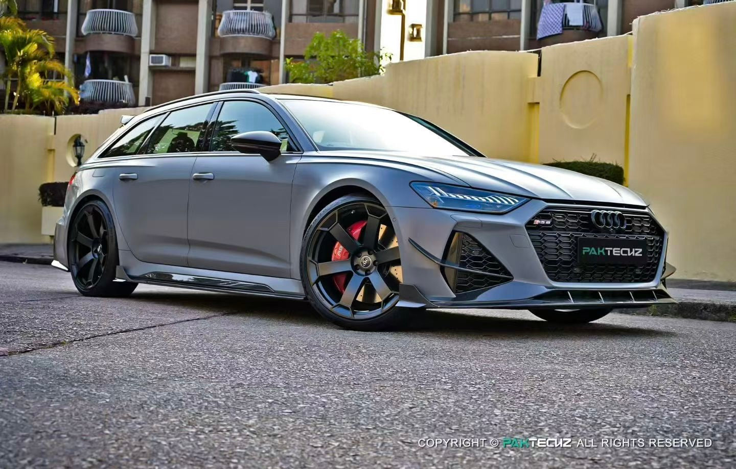 Audi RS6 RS7 C8 Paktechz Design Carbon Fiber Front Lip 2019-2026