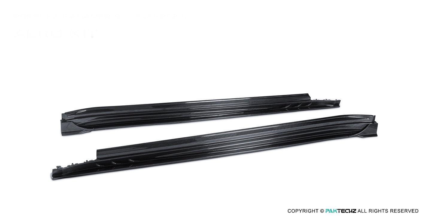 Porsche Panamera Carbon Fiber Side Skirts 2017-2023 Paktechz 971 971.2