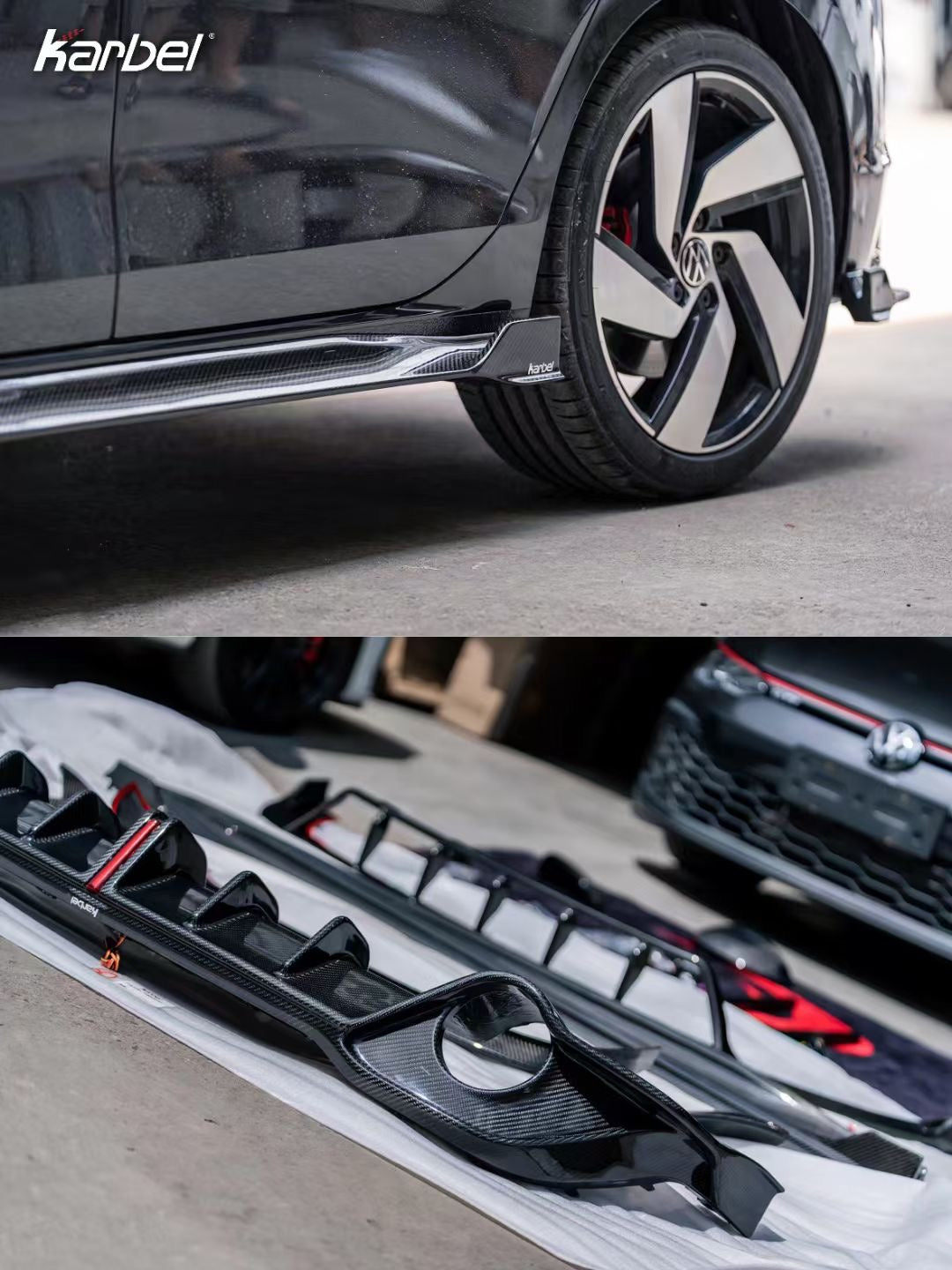 Volkswagen Golf MK8/8.5 Carbon Fiber Rear Diffuser Karbel Design 2020+
