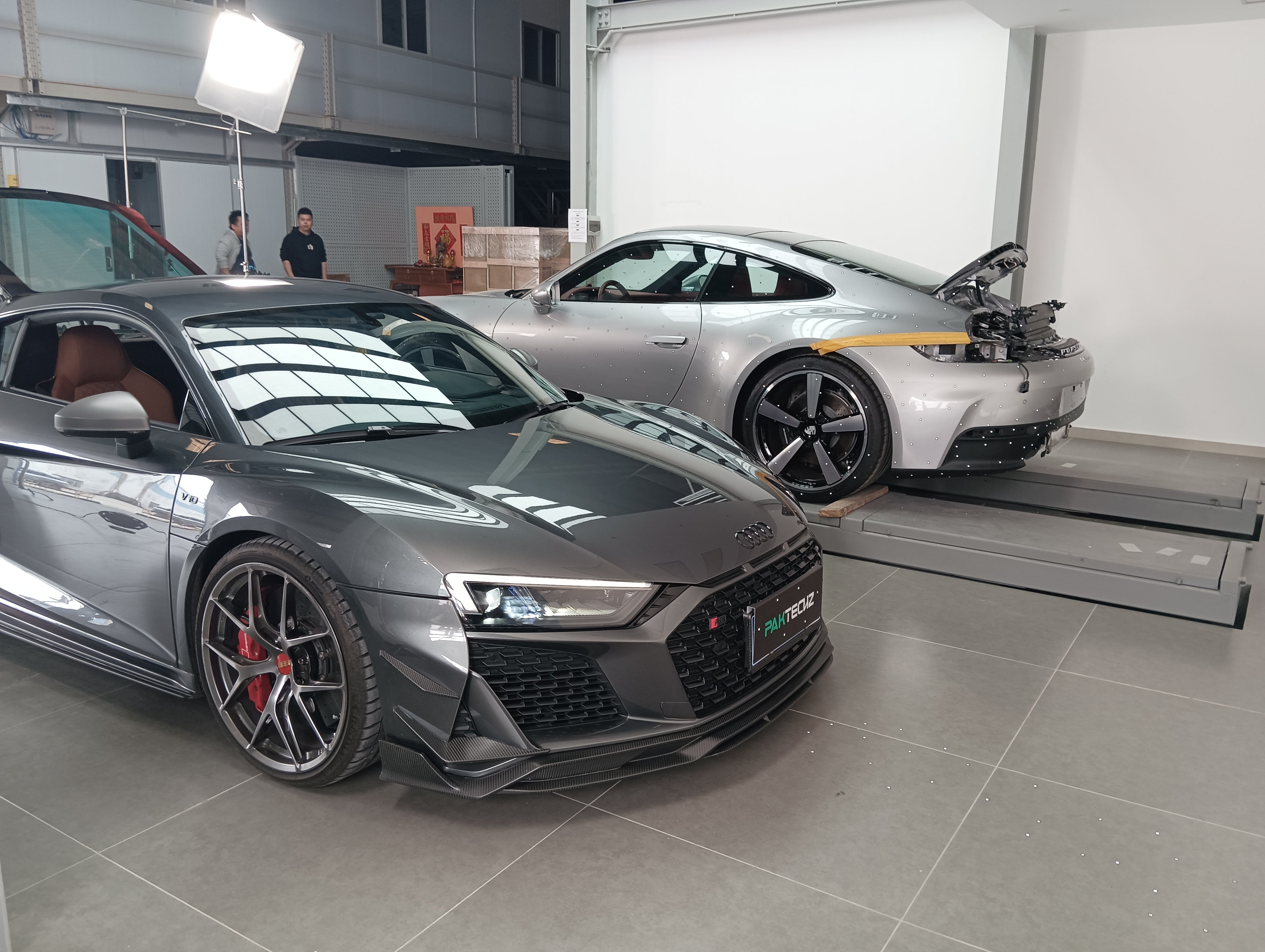 Audi R8 Paktechz Design Carbon Fiber Front Lip 2019-2024