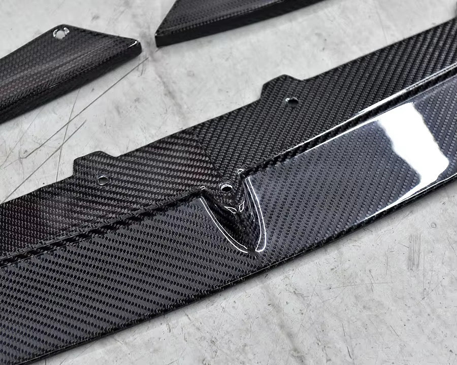 BMW M8 Dry Carbon Fiber Front Splitter Oioms 3-Piece Lip F91 F92 F93