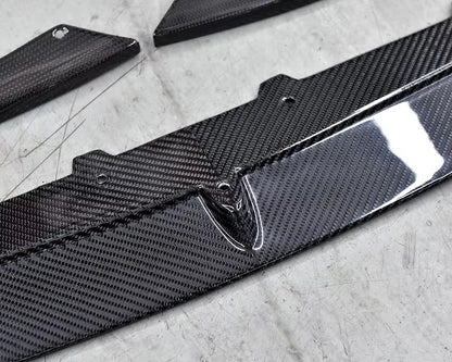 BMW M8 Dry Carbon Fiber Front Splitter Oioms 3-Piece Lip F91 F92 F93