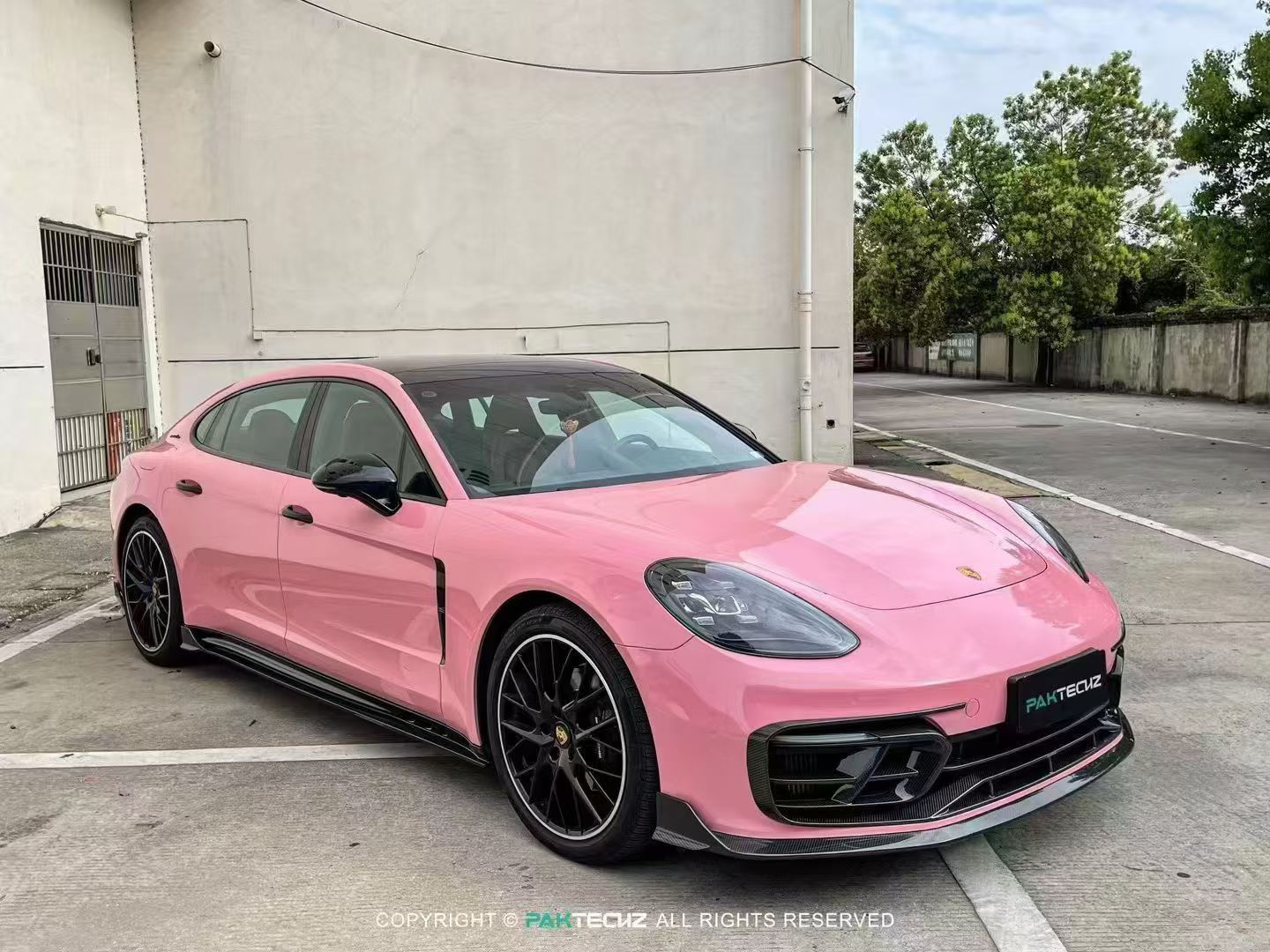 Porsche Panamera 971.2 Carbon Fiber Front Lip Paktechz Design 2021-23