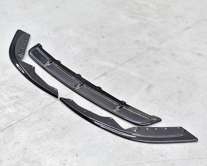 BMW M8 Dry Carbon Fiber Front Splitter Oioms 3-Piece Lip F91 F92 F93