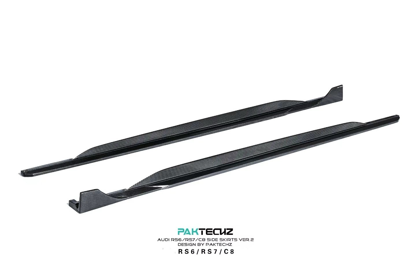 Audi RS6 RS7 C8 Paktechz Design Carbon Fiber Side Skirts 2019-2026